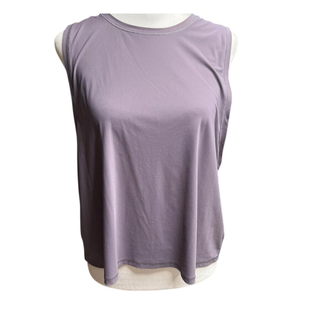 SPANX Purple Satin Go Lightly Workout Tank Top - L Athleisure